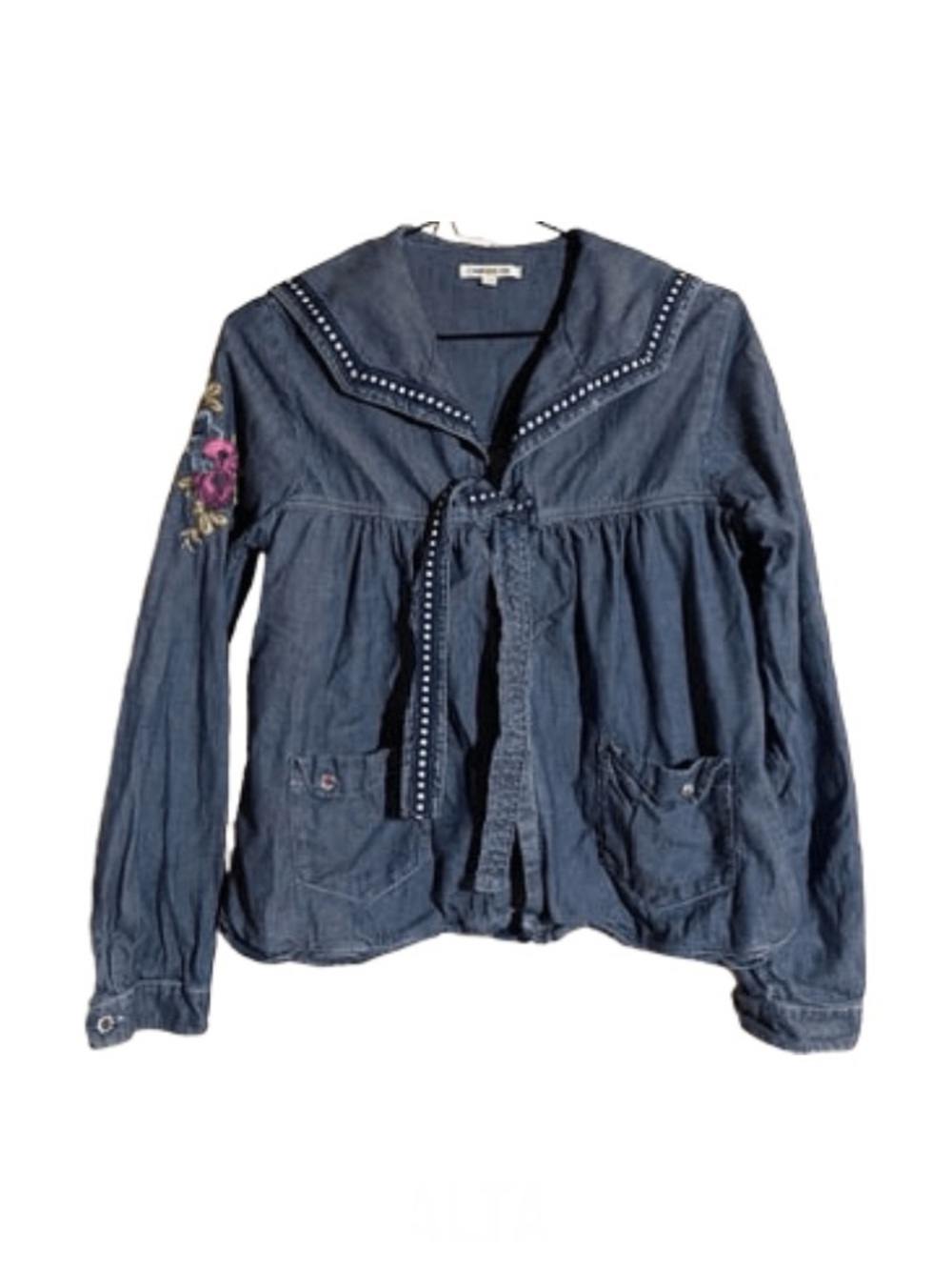 Kenzo Kids Vintage Sailor Denim Jacket Nautical Blue Junior 12 EUC